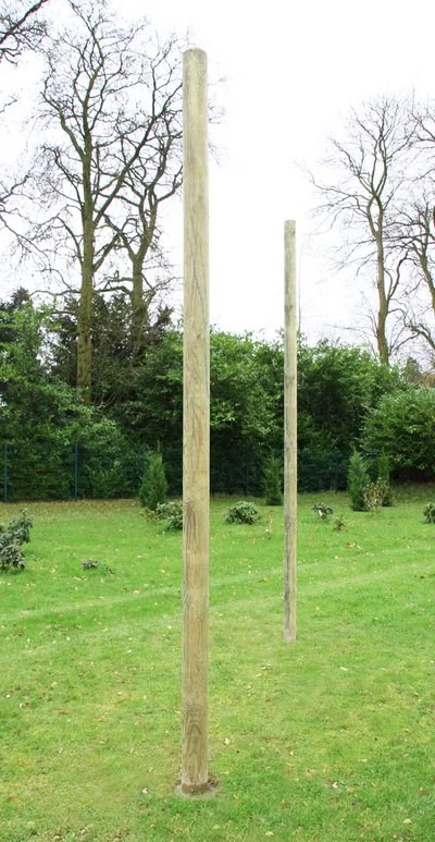 13ft 1\ / 4m Wooden Shade Sail Pole with Eyebolt Screw - 12cm Diameter" - Image 2