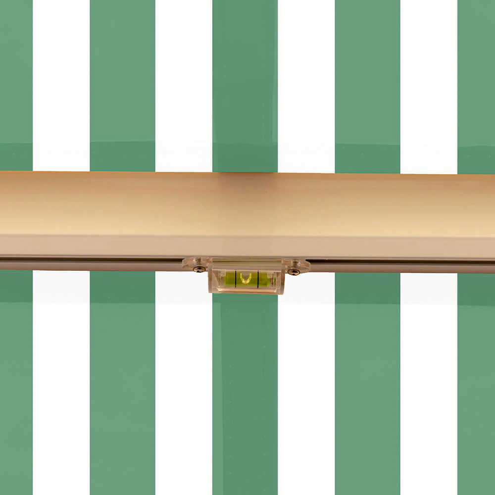 2.0m Half Cassette Electric Awning, Green and White - Image 7