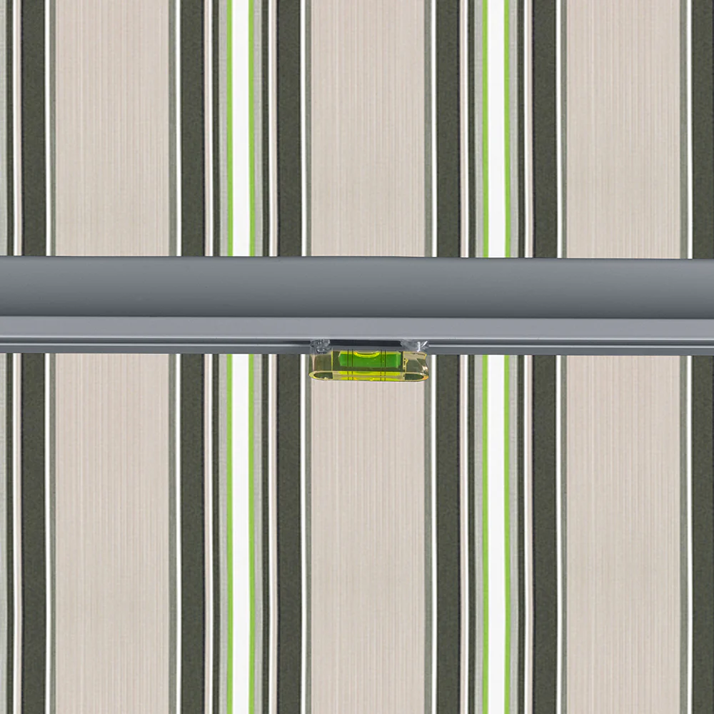2.5m Budget Manual Multistripe Awning (Charcoal Cassette) - Image 7