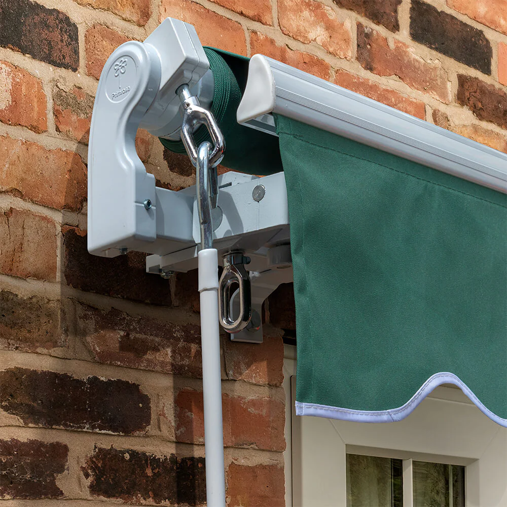 2.5m Standard Manual Awning, Plain Green - Image 3