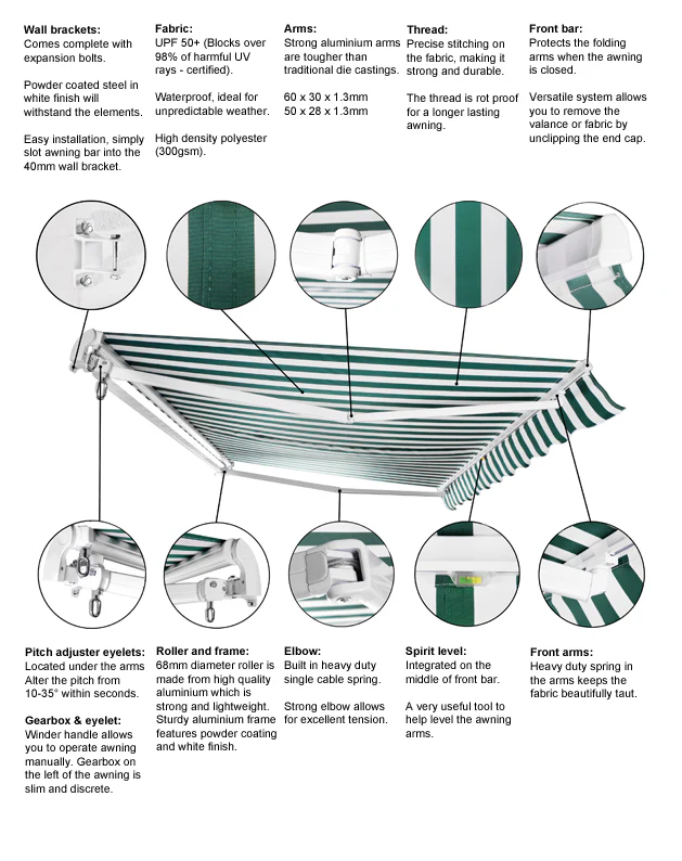 3.0m Standard Manual Awning, Silver - Image 3