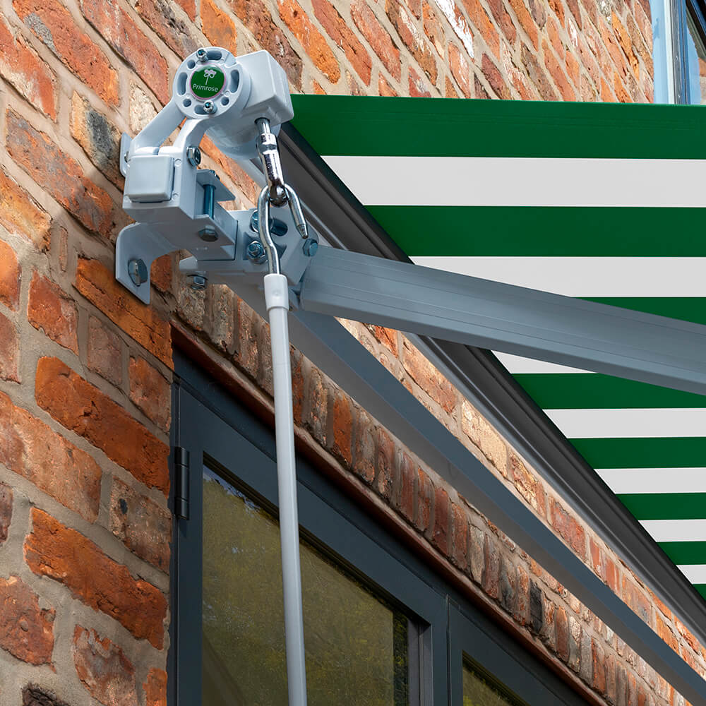 3.5m Budget Wireless Electric Awning, Green and White - Image 4