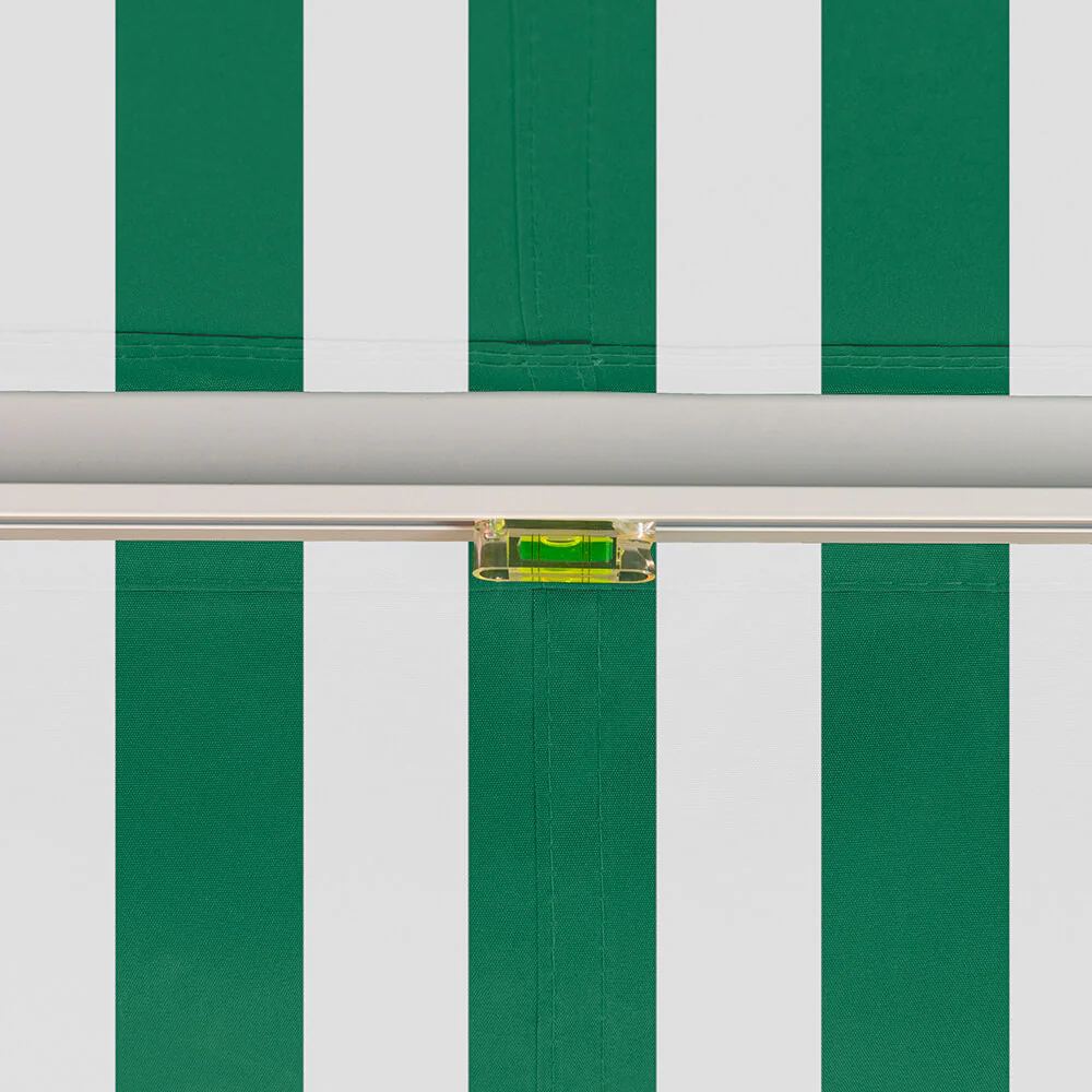 3.5m Budget Wireless Electric Awning, Green and White - Image 6