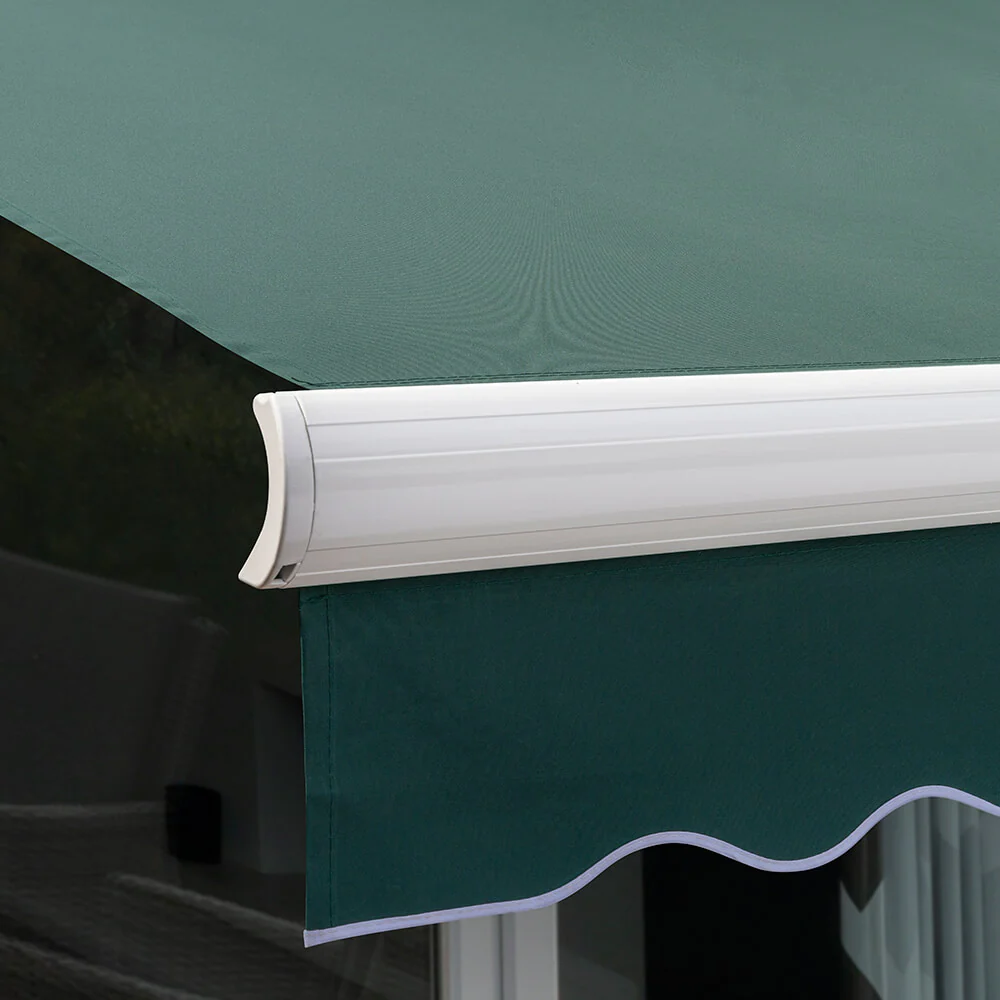 3.5m Full Cassette Electric Awning, Plain Green - Image 6