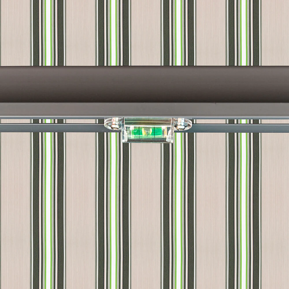 3.5m Half Cassette Electric Multistripe Awning (Charcoal Cassette) - Image 4