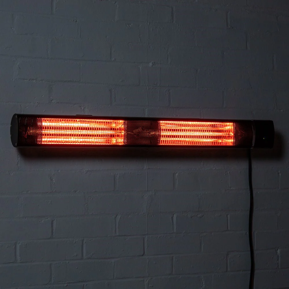 3kW IP44 Wall Mounted Electric Patio Heater Remote Control Black by Heatlab® - Image 2