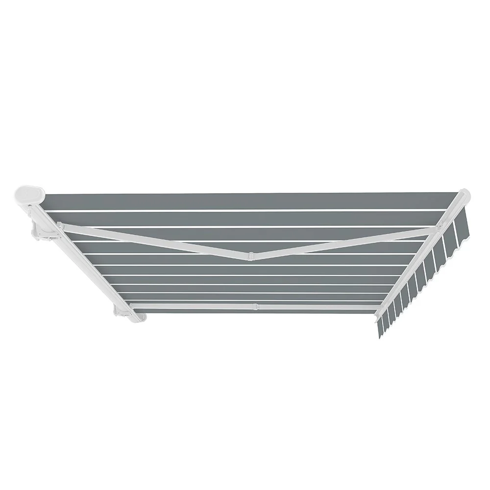 3.5m Full Cassette Electric Awning, Pin Striped Grey - Image 4
