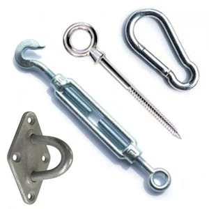5cm x 5cm Galvanised Pad Eye - Square - Sail Shade Fitting Accessories - Image 2