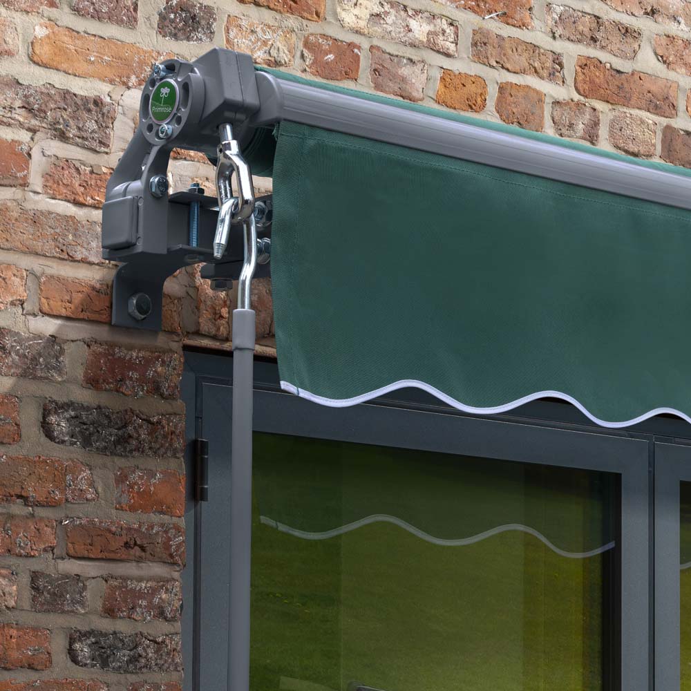 3m Budget Manual Plain Green Awning (Charcoal Cassette) - Image 4