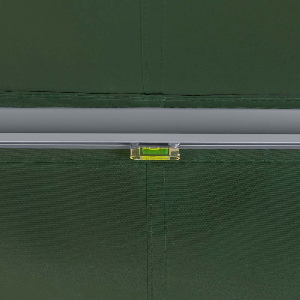 4m Budget Manual Plain Green Awning (Charcoal Cassette) - Image 7