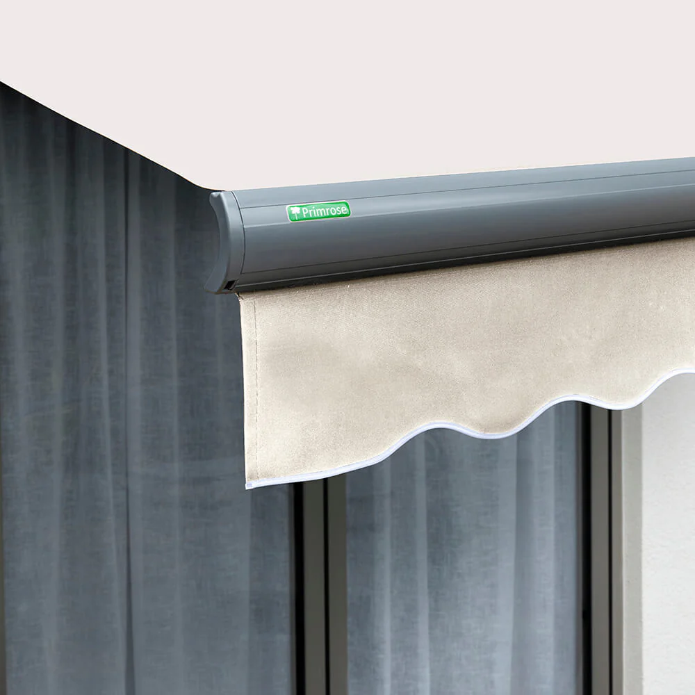 4m Full Cassette Manual Ivory Awning (Charcoal Cassette) - Image 4