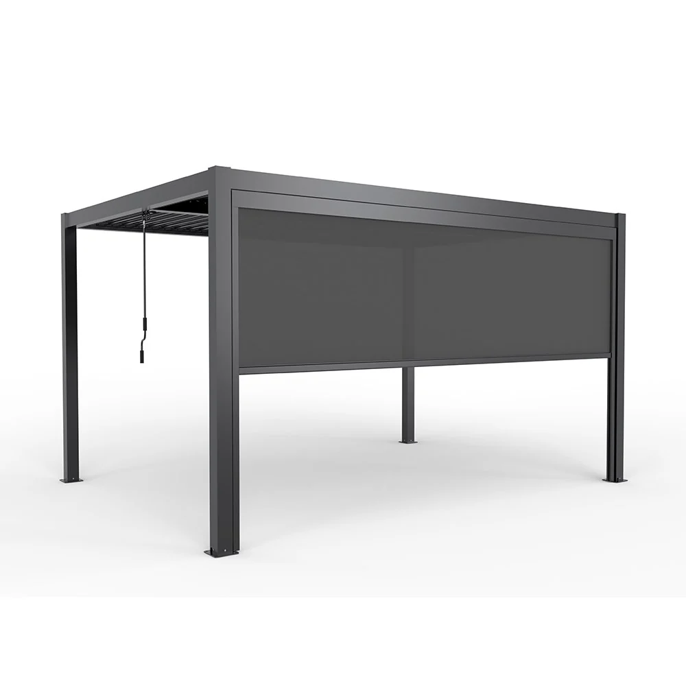 Single Charcoal Pulldown Side Shade for 3x3m, 3x4m & 6x3m Deluxe Pergola - Image 4