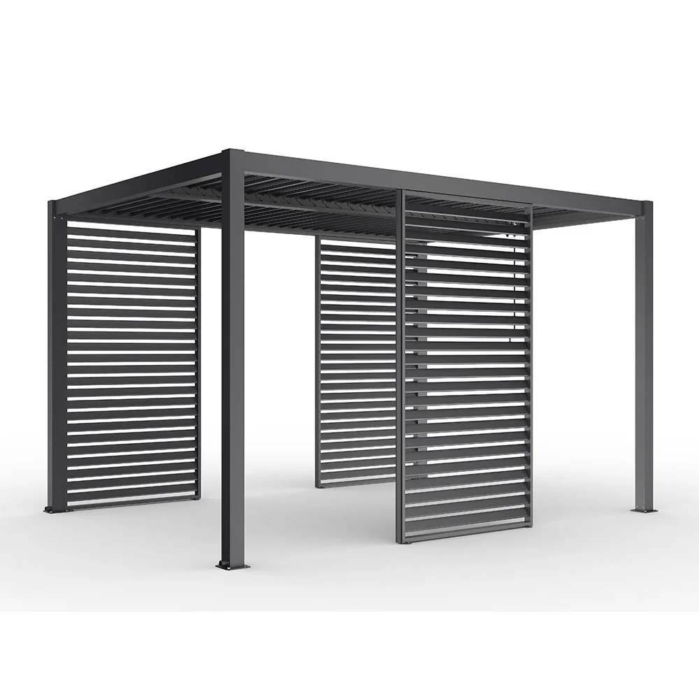 Single Pergola Fixed Louvre Wall Panel For 3m Side By Primrose Living - Image 8