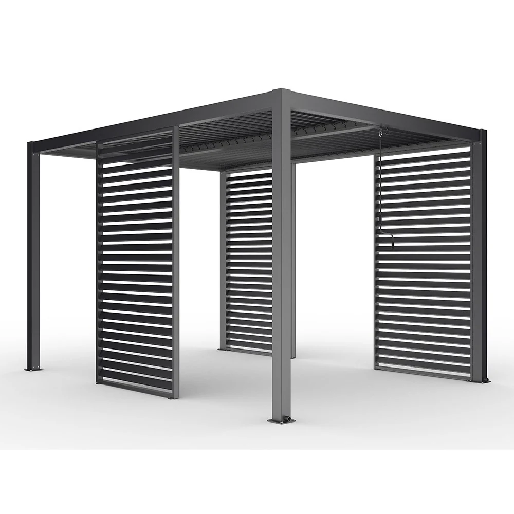 Single Pergola Fixed Louvre Wall Panel For 3m Side By Primrose Living - Image 9