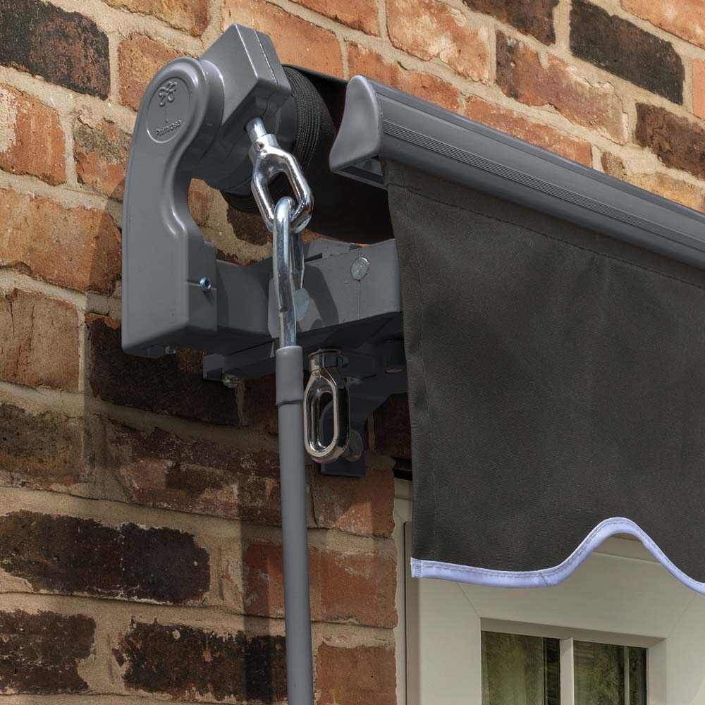 4m Standard Manual Charcoal Awning (Charcoal Cassette) - Image 4