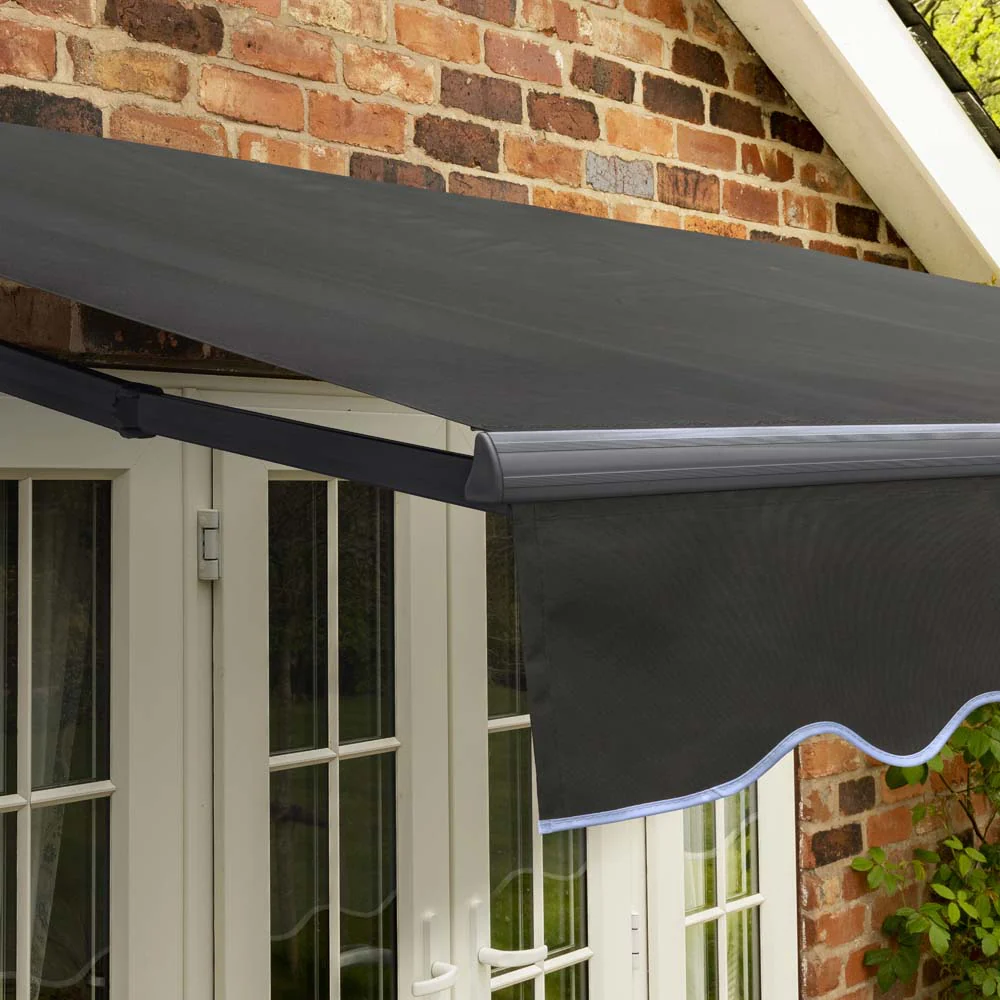4m Standard Manual Charcoal Awning (Charcoal Cassette) - Image 5