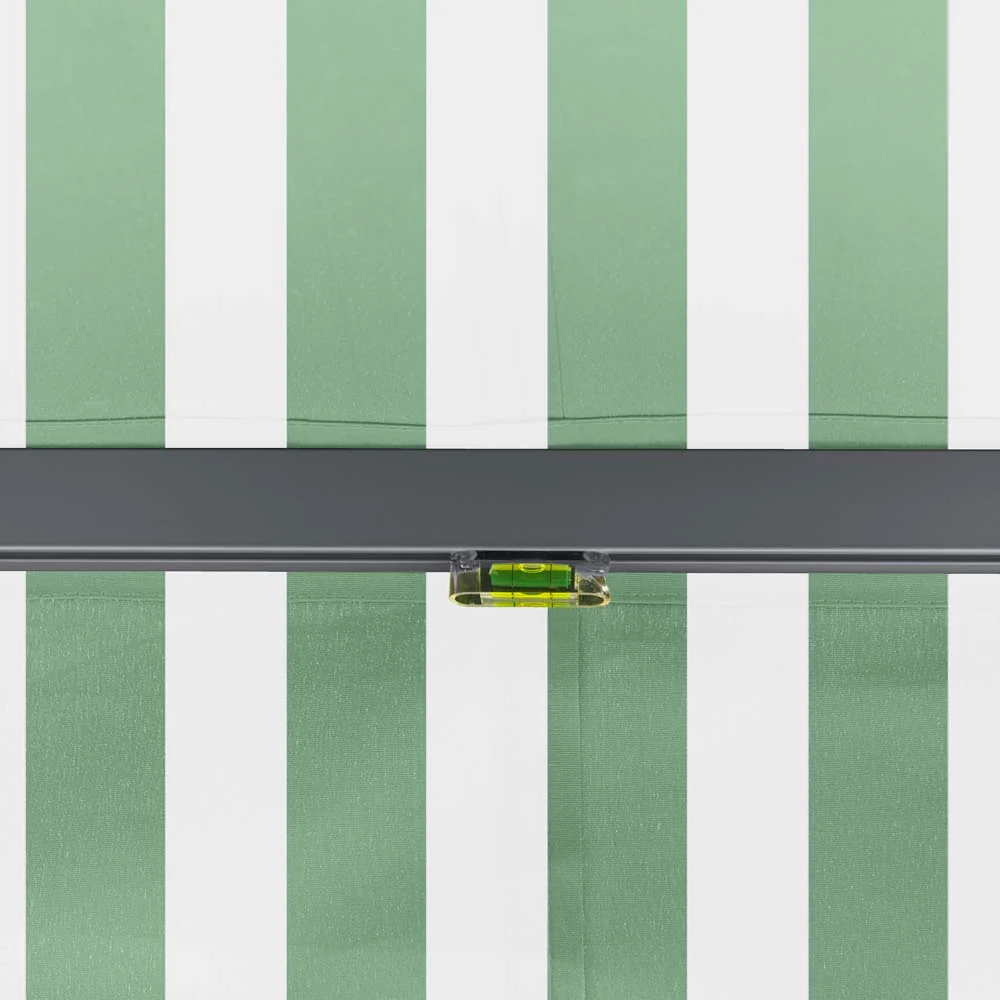 3m Standard Manual Green and White Awning (Charcoal Cassette) - Image 7