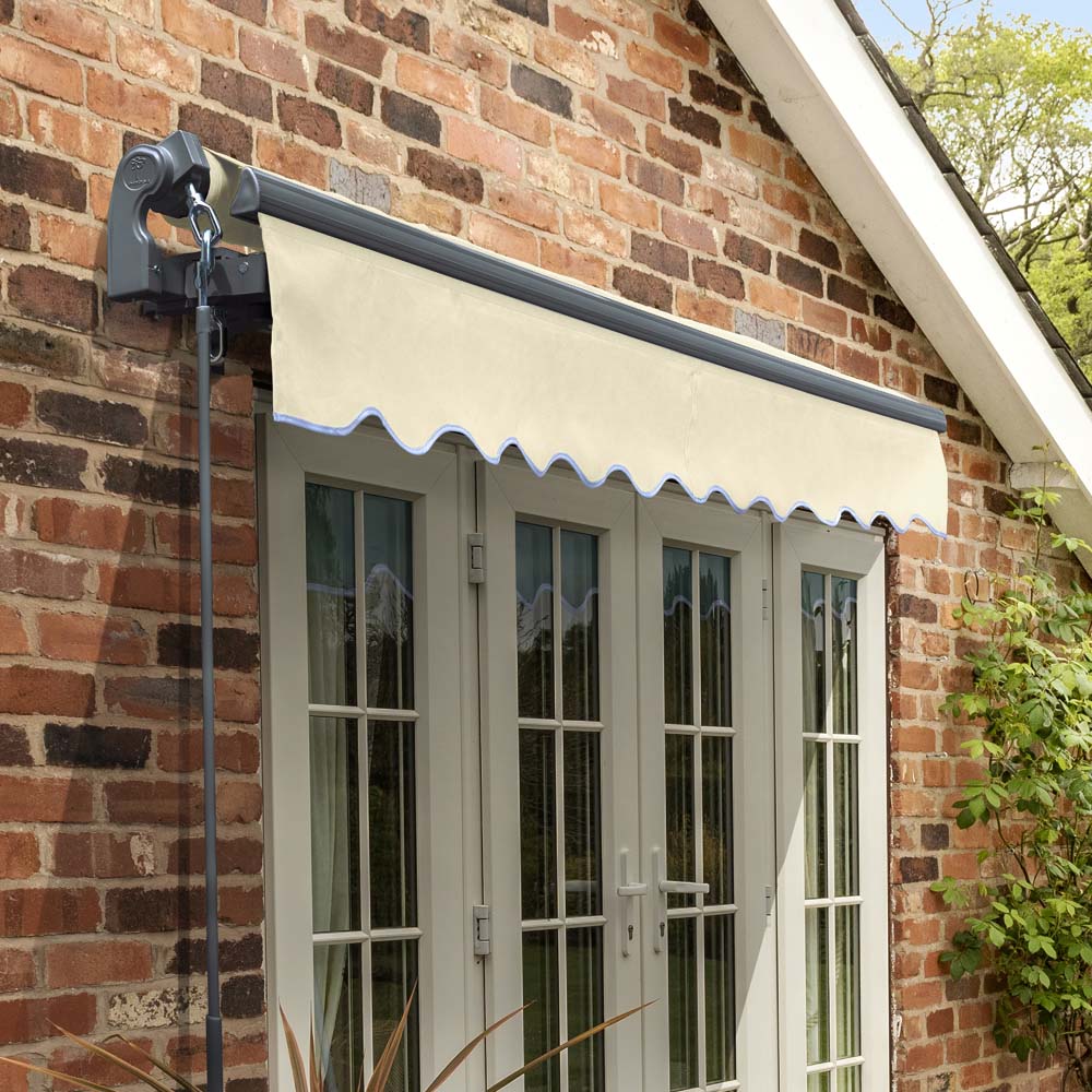 4m Standard Manual Ivory Awning (Charcoal Cassette) - Image 2