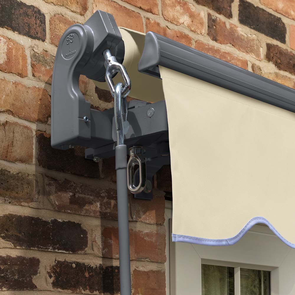 4m Standard Manual Ivory Awning (Charcoal Cassette) - Image 4
