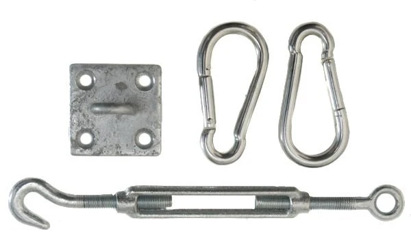 Triangle Shade Sail Fixing Kit - Galvanised Steel - 3 corners - Image 3